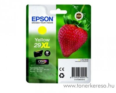 Epson XP-235/335 (29XL) eredeti yellow tintapatron T29944010 Epson Expression Home XP-245 tintasugaras nyomtathoz