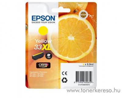 Epson XP-530 eredeti yellow tintapatron C13T33644010 Epson Premium XP-7100 tintasugaras nyomtathoz