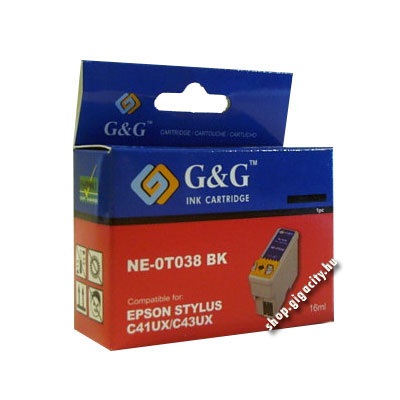 Epson C43/C41 fekete tintapatron G&G GGT038 Epson Stylus C43SX tintasugaras nyomtathoz