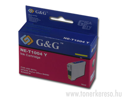 Epson T1004 yellow tintapatron G&G kompatibilis Epson Stylus Office BX610FW tintasugaras nyomtathoz