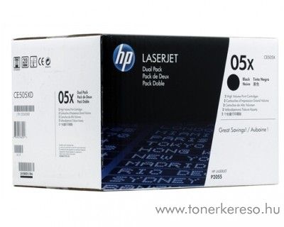 HP 05X eredeti fekete black dupla toner CE505XD HP LaserJet P2055DN lézernyomtatóhoz