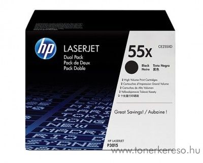 HP 55X eredeti fekete black dupla toner CE255XD HP LaserJet Pro 500 lzernyomtathoz