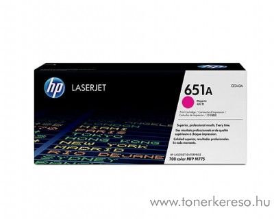 HP 651A eredeti magenta toner CE343A HP LaserJet Enterprise 700 Color MFP M775z  lzernyomtathoz