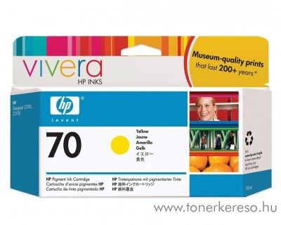 HP 70Y eredeti yellow tintapatron C9454A HP Designjet Z2100 tintasugaras nyomtathoz