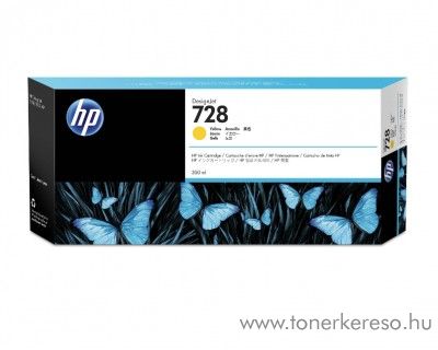 HP DesignJet T730/T830 (728) eredeti yellow tintapatron F9K15A HP DesignJet T730 tintasugaras nyomtathoz