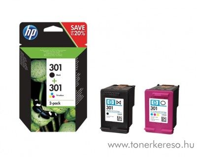 HP Deskjet 1050 (301) eredeti multipack B+CMY patron N9J72AE HP DeskJet 3000 tintasugaras nyomtathoz