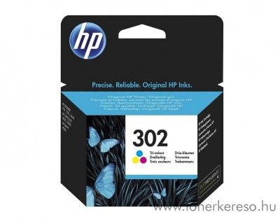 HP Deskjet 2130 (302) eredeti CMY tintapatron F6U65AE  HP OfficeJet 3831  tintasugaras nyomtatóhoz
