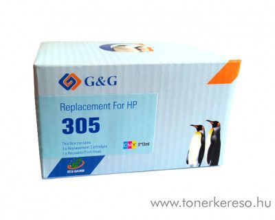 HP DJ 2320 (305XL) utngyrtott sznes 3db-os tintapatron csomag HP ENVY Pro 6420 All-in-One-Printer tintasugaras nyomtathoz