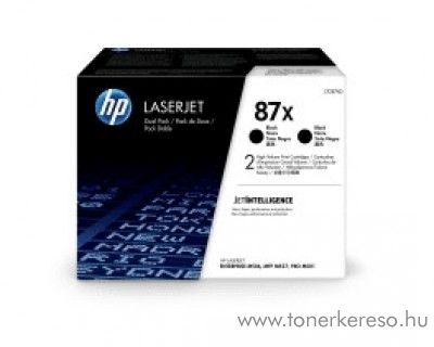 HP LJ Enterprise M506 (87X) 2db eredeti black toner CF287XD HP LaserJet Enterprise Flow MFP M527c lzernyomtathoz