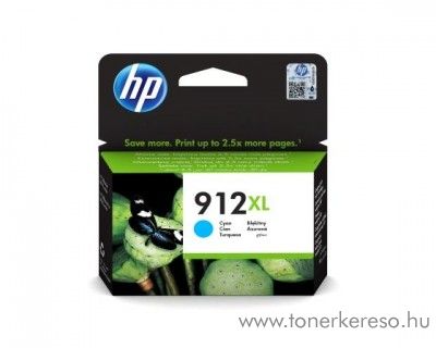 HP OfficeJet 8013 (912XL) eredeti cyan tintapatron 3YL81AE HP OfficeJet 8015 All-in-One  tintasugaras nyomtatóhoz
