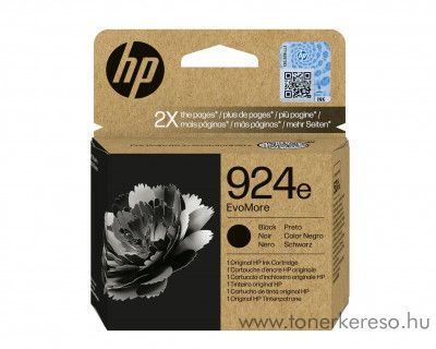 HP Officejet Pro 8122 No.924e EvoMore fekete tintapatron 4K0V0NE HP OfficeJet Pro 8135e tintasugaras nyomtathoz