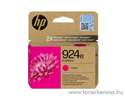 HP Officejet Pro 8122 No.924e EvoMore magenta tintapatron 4K0U8N HP OfficeJet Pro 8135e tintasugaras nyomtathoz