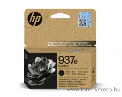 HP Officejet Pro 9122 No.937e EvoMore fekete tintapatron 4S6W9NE HP OfficeJet Pro 9122e tintasugaras nyomtathoz