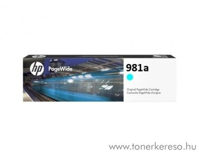 HP PW Enterprise 556dn (981a) eredeti cyan tintapatron J3M68A HP PageWide Enterprise Color Flow MFP 580 Series tintasugaras nyomtathoz