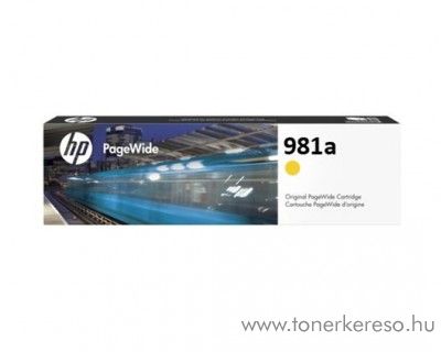 HP PW Enterprise 556dn (981a) eredeti yellow tintapatron J3M70A HP PageWide Enterprise Color Flow MFP 580 Series tintasugaras nyomtathoz