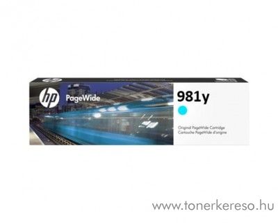 HP PW Enterprise 556dn (981y) eredeti cyan tintapatron L0R13A HP PageWide Enterprise Color 550 Series tintasugaras nyomtathoz