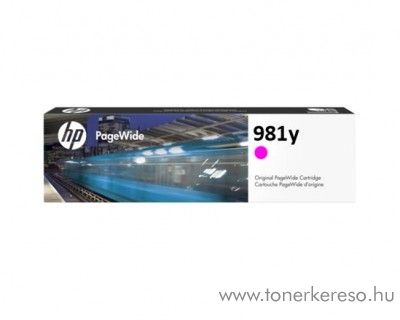 HP PW Enterprise 556dn (981y) eredeti magenta tintapatron L0R14A HP PageWide Enterprise Color 550 Series tintasugaras nyomtathoz