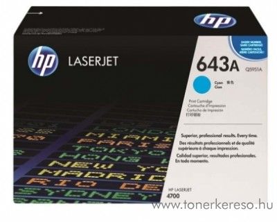 HP Q5951A (No 643A) cyan toner HP Laserjet 4700DN lzernyomtathoz