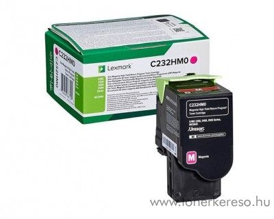 Lexmark C2425dw/C2535dw eredeti nagy kap. magenta toner C232HM0 Lexmark MC2425adw lzernyomtathoz