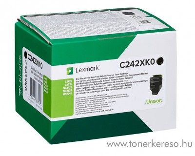 Lexmark C2535dw eredeti extra nagy kap.black toner C242XK0 Lexmark MC2535adwe lzernyomtathoz