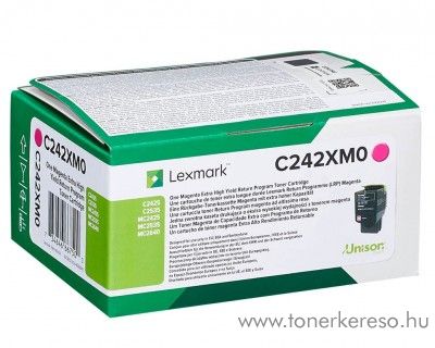 Lexmark C2535dw eredeti extra nagy kap.magenta toner C242XM0