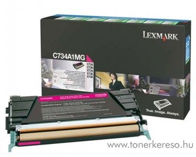 Lexmark C734/X734 eredeti magenta toner C734A1MG Lexmark C736dtn lzernyomtathoz