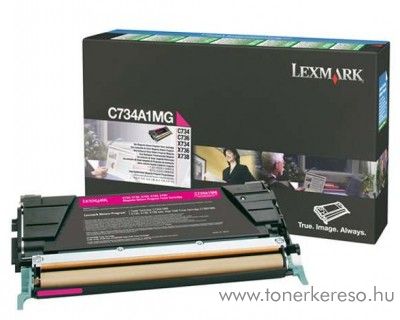 Lexmark C734/X734 eredeti magenta toner C734A1MG Lexmark C736n lzernyomtathoz