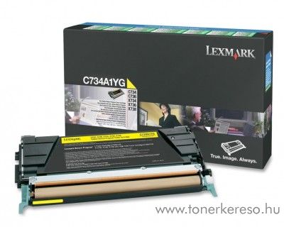 Lexmark C734/X734 eredeti yellow toner C734A1YG Lexmark C736dtn lzernyomtathoz
