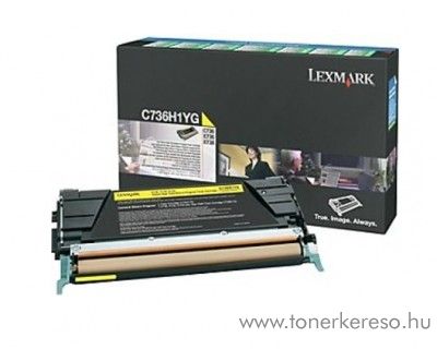Lexmark C736/X736/738 eredeti yellow toner C736H1YG Lexmark X738dte lzernyomtathoz
