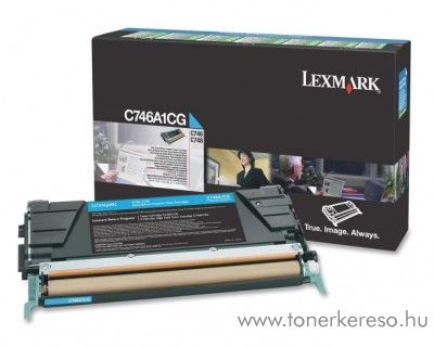 Lexmark C746/C748 eredeti cyan toner C746A1CG Lexmark C746n lzernyomtathoz