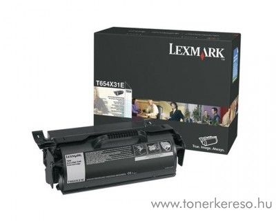 Lexmark T654 (T65X) eredeti nagy kap. black toner T654X31E Lexmark T654dn lzernyomtathoz