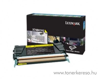 Lexmark X748 eredeti nagykap. yellow toner X748H3YG Lexmark X748de lzernyomtathoz