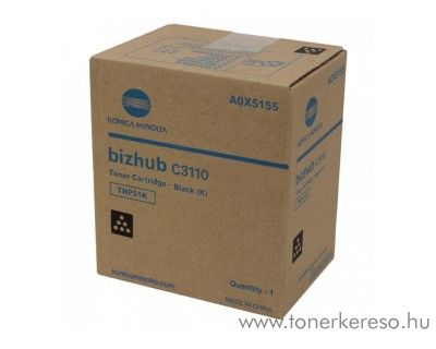 Minolta Bizhub C3110 (TNP51K) eredeti black toner A0X5155 Konica Minolta Bizhub C3110  fnymsolhoz