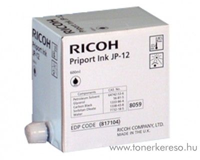 Ricoh JP1210 (JP12, CPI7) eredeti black tintapatron 817104