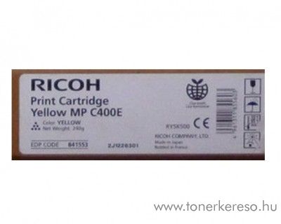 Ricoh MPC400E eredeti yellow toner 841553 Ricoh Aficio MPC400SR fnymsolhoz