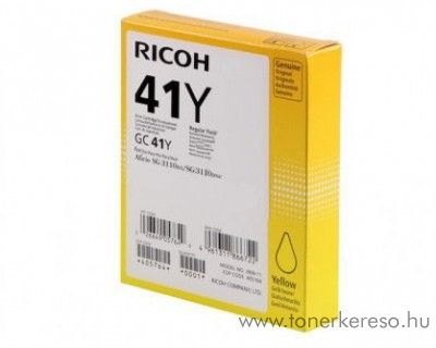 Ricoh SG3110 (GC41Y) eredeti yellow tintapatron 405764